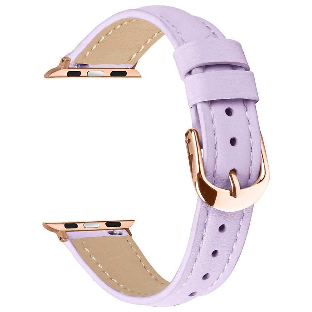 Bracelete Slim em Pele para Apple Watch (38–42 mm)