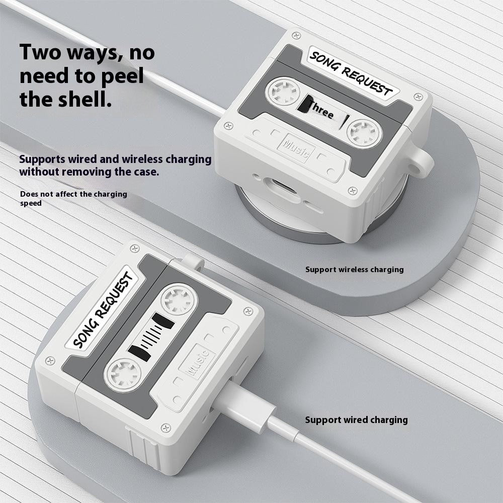 Capa Retro Cassette em Silicone para AirPods Pro 3