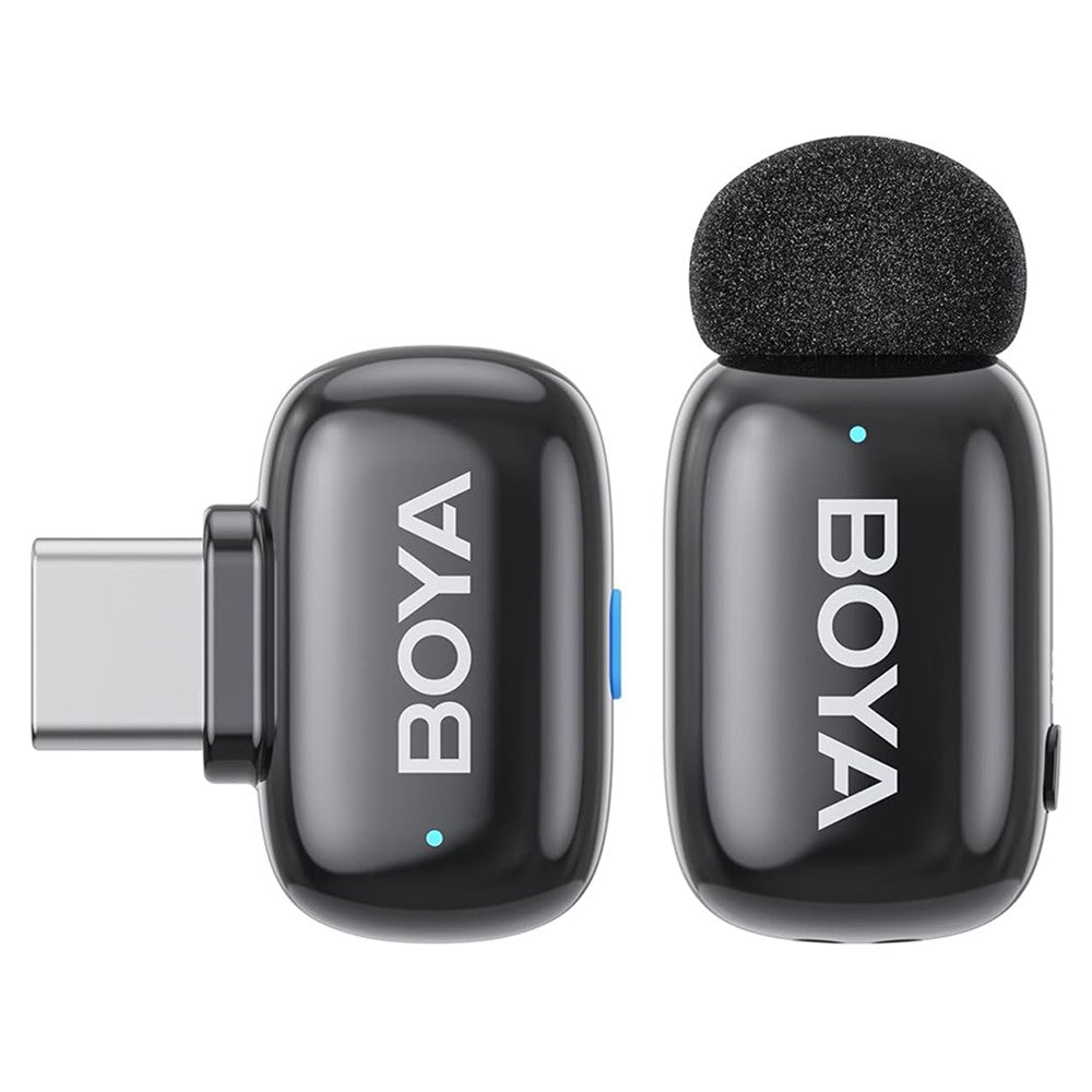 microfone sem fios boya mini-07 com recetor usb-c