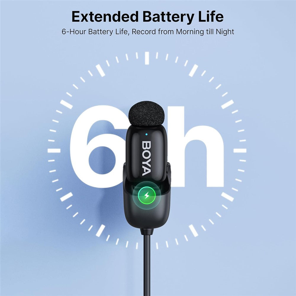 boya mini-07 microfone wireless com cancelamento de ruído ai