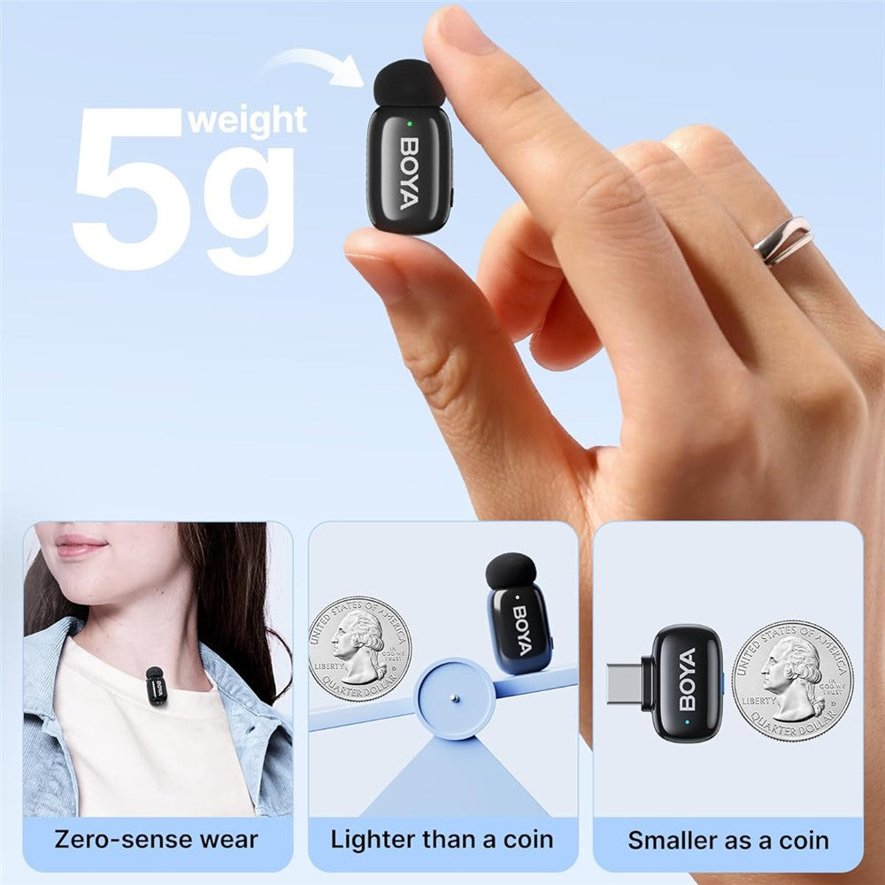 microfone de lapela boya mini-07 para gravações e entrevistas