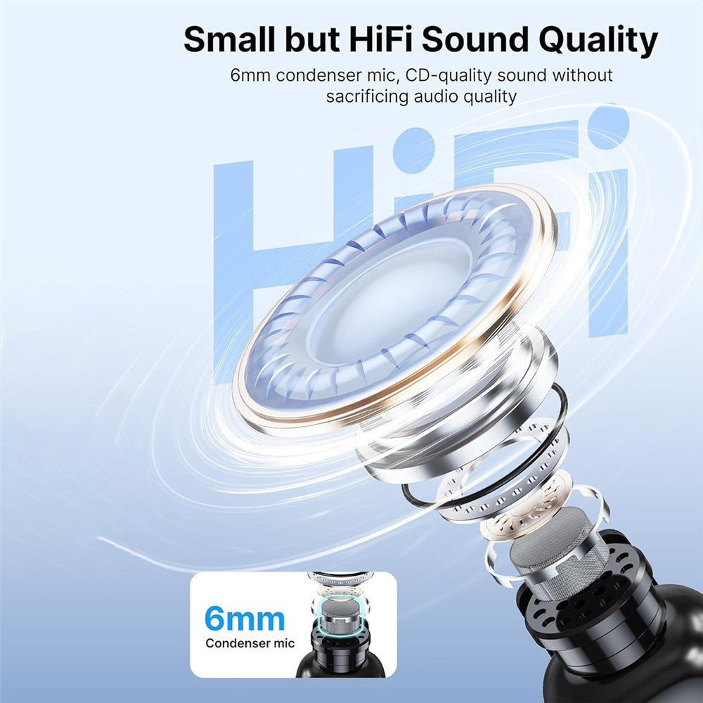 microfone boya mini-07 compatível com smartphones usb-c