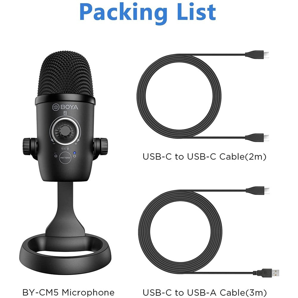 microfone profissional boya para computador e telefone