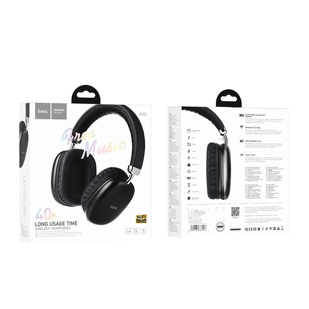 headphones sem fios hoco w35 compatíveis com smartphone e pc