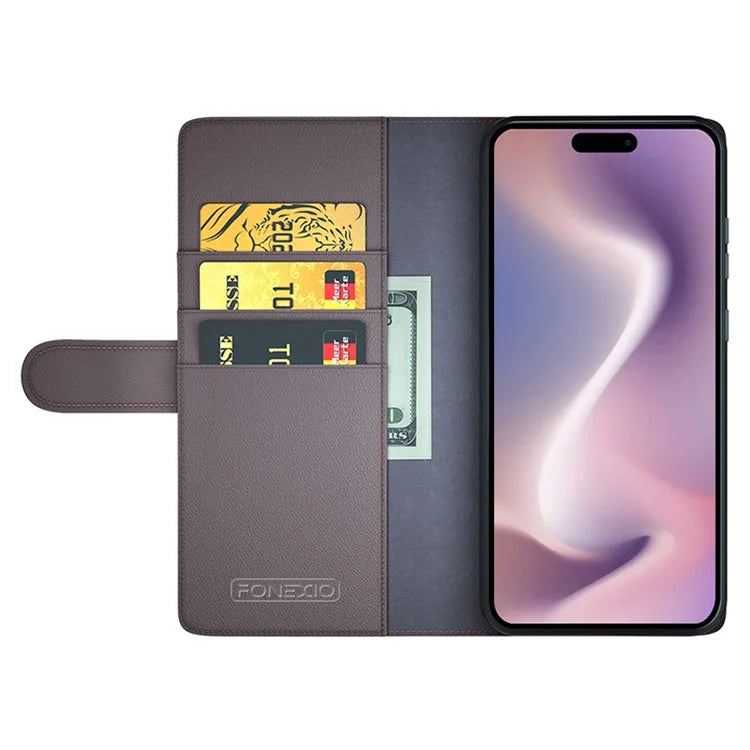 Capa Carteira Premium em Couro - Castanho