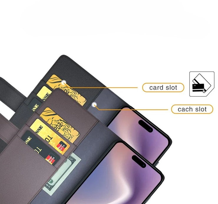 Capa Carteira Premium em Couro - Castanho