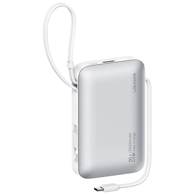 Power Bank USAMS 10000mAh com Carga Rápida Dual Type-C + Lightning