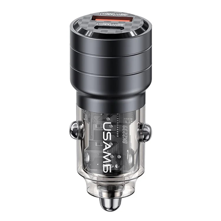 Carregador de Carro USAMS 95W USB-A + USB-C - Preto