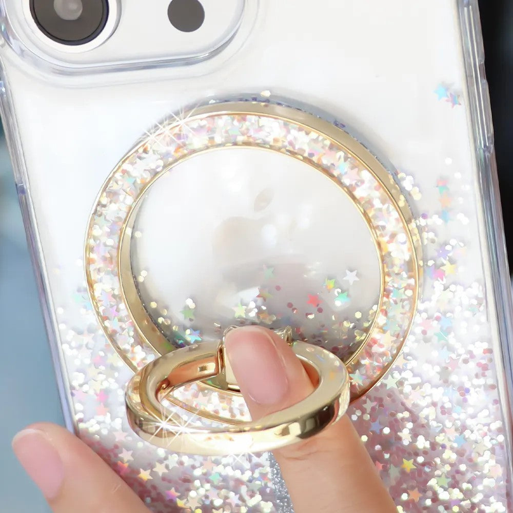 Anillo de Soporte Magnético con Diamantes
