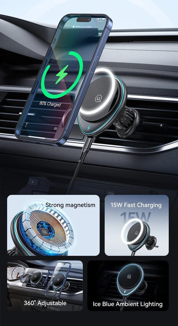 Usams Magnetic Wireless Charger - 15W