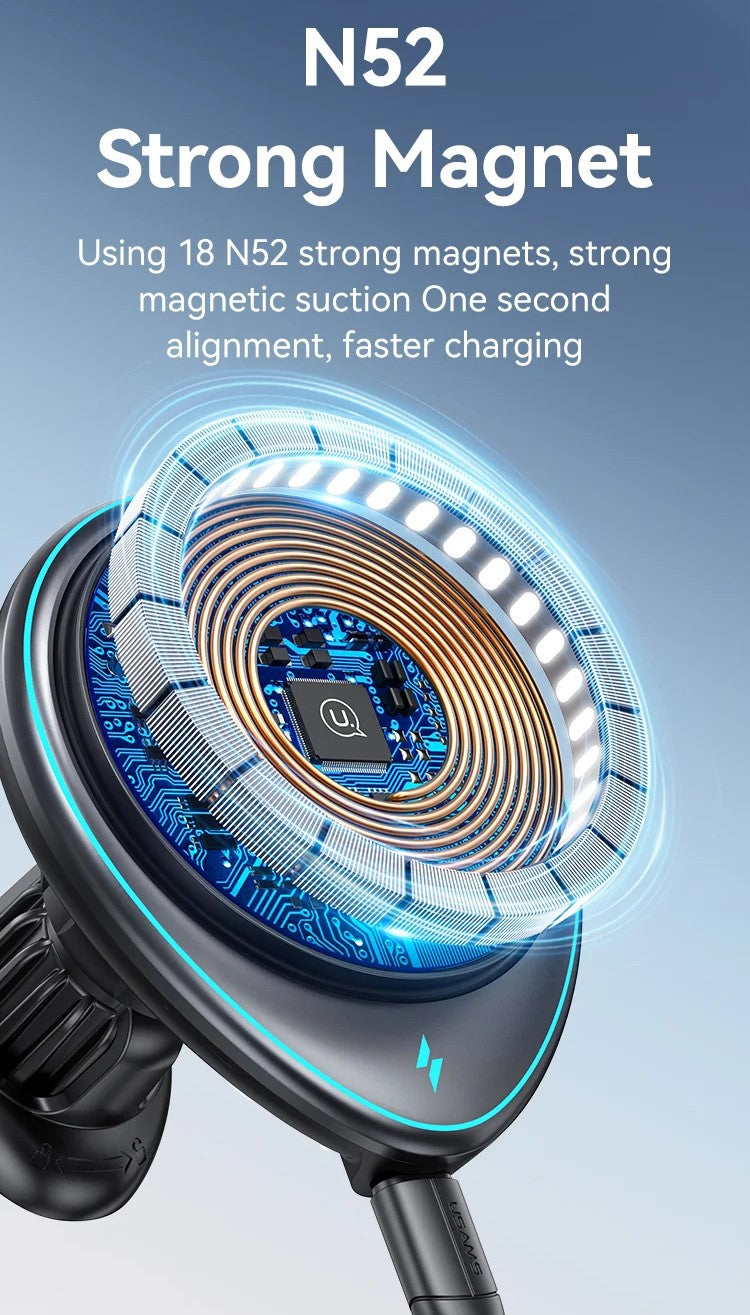 Usams Magnetic Wireless Charger - 15W