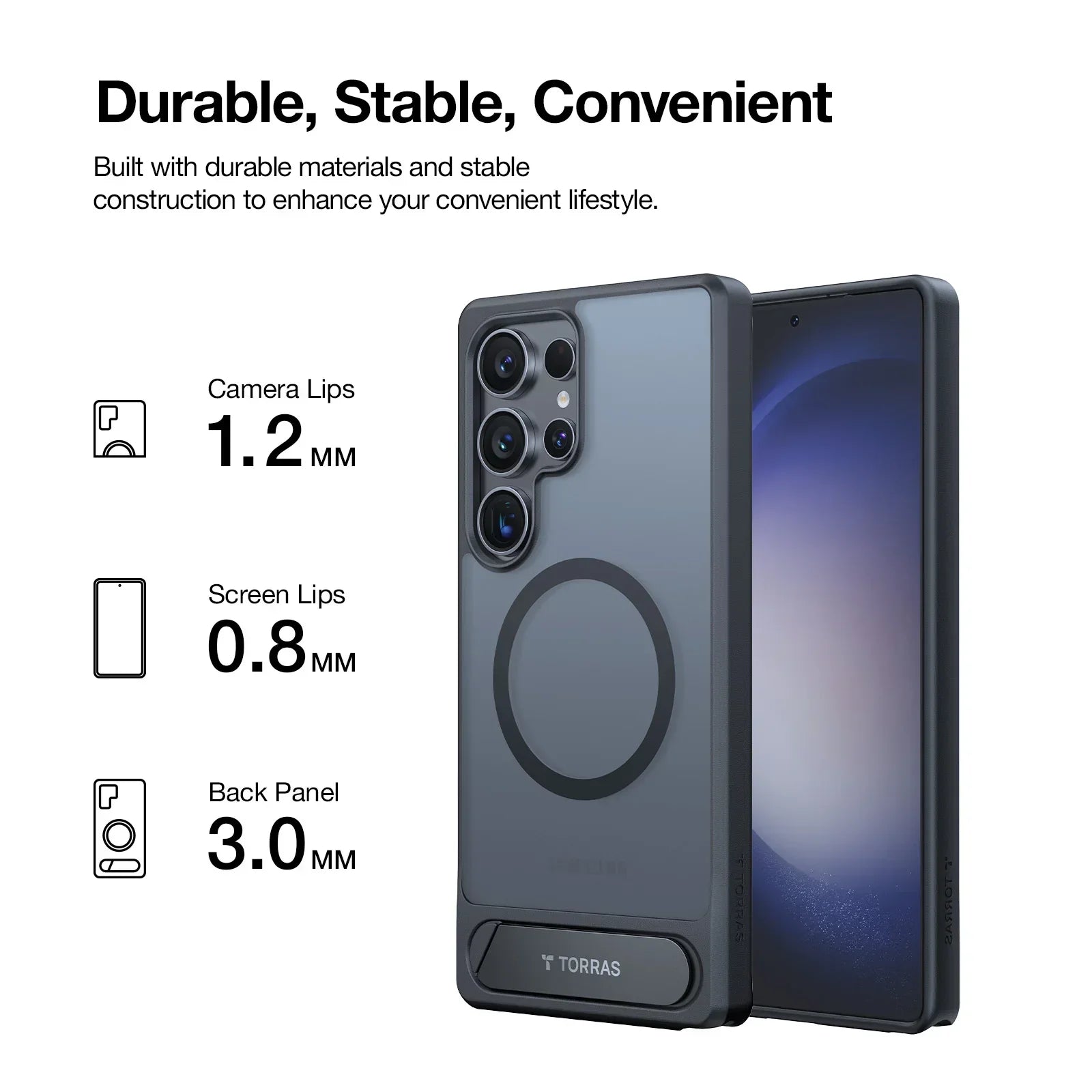 capa tpu pc anti-choque torras ostand l1 samsung s25 ultra