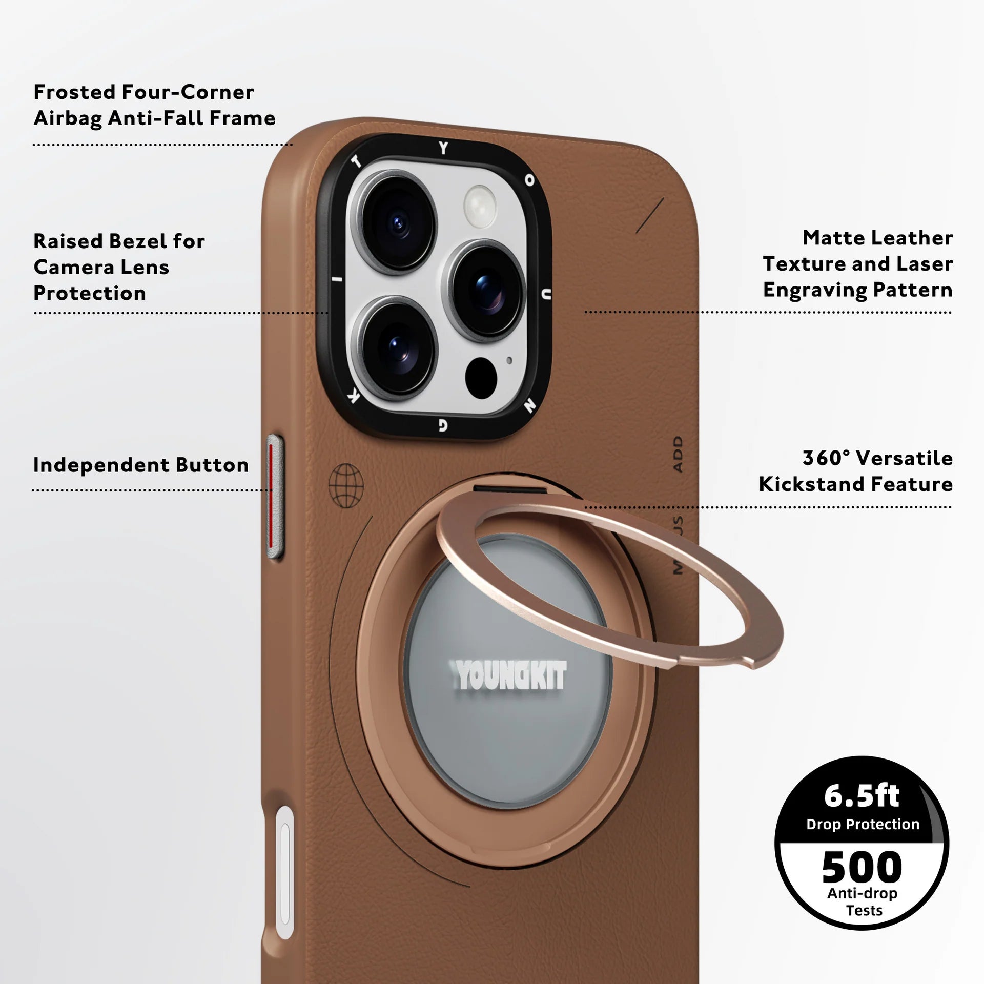 Leather Case with 360º Ring