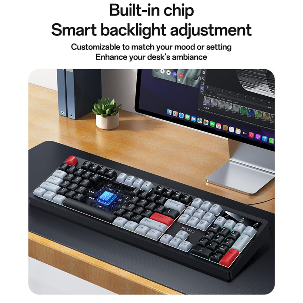Teclado Gaming YESIDO KB44 com RGB 104 Teclas