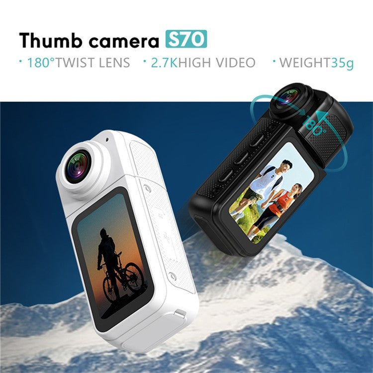 SportView Mini S70 – Câmara Desportiva 2.7K FPV -  .