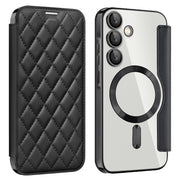 capa rhombus leather samsung a35 5g magsafe