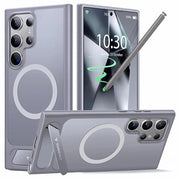 capa magnética torras kickstand para samsung s24 ultra titanium grey