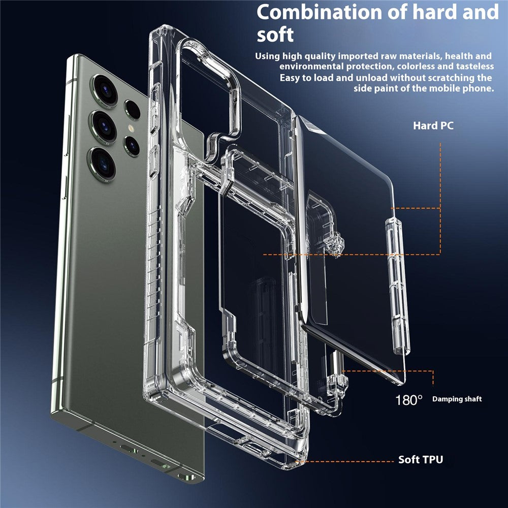 Capa Clear StandCard para Samsung S25 Ultra