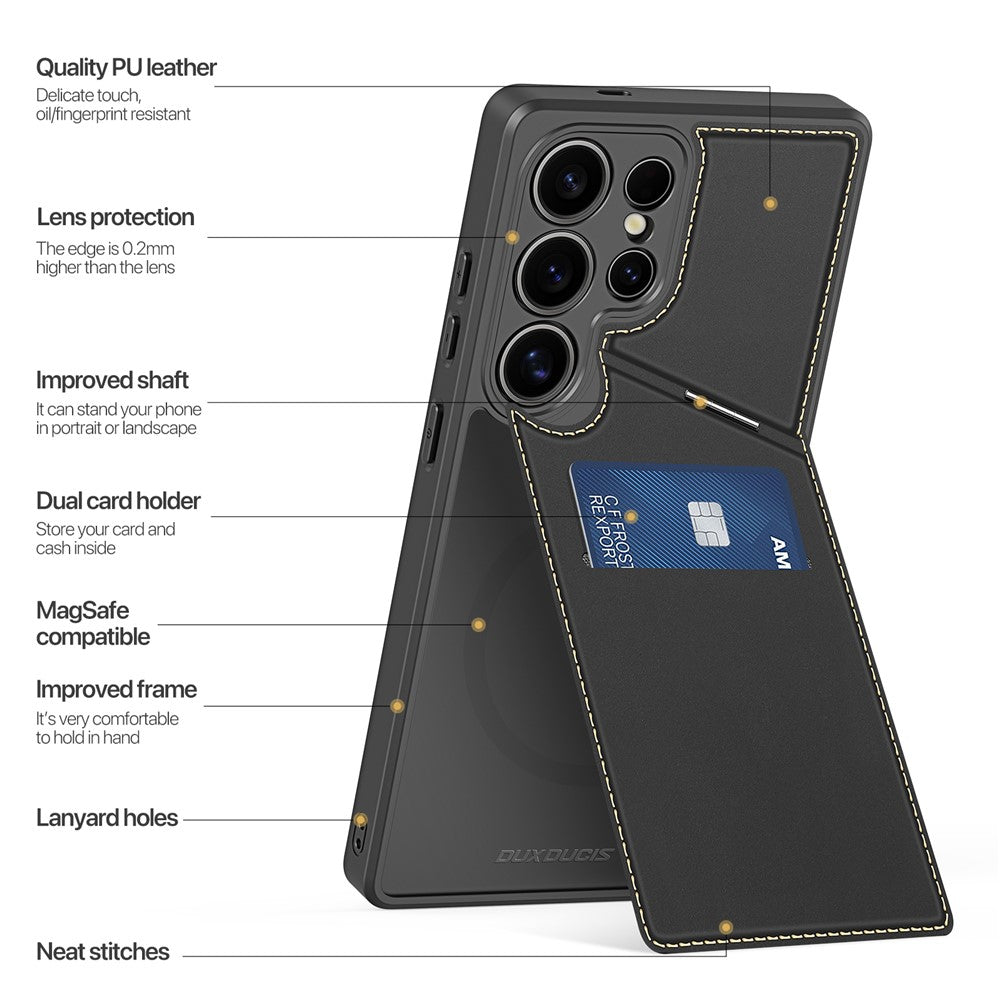 capa em pele premium com porta-cartões samsung s25 ultra