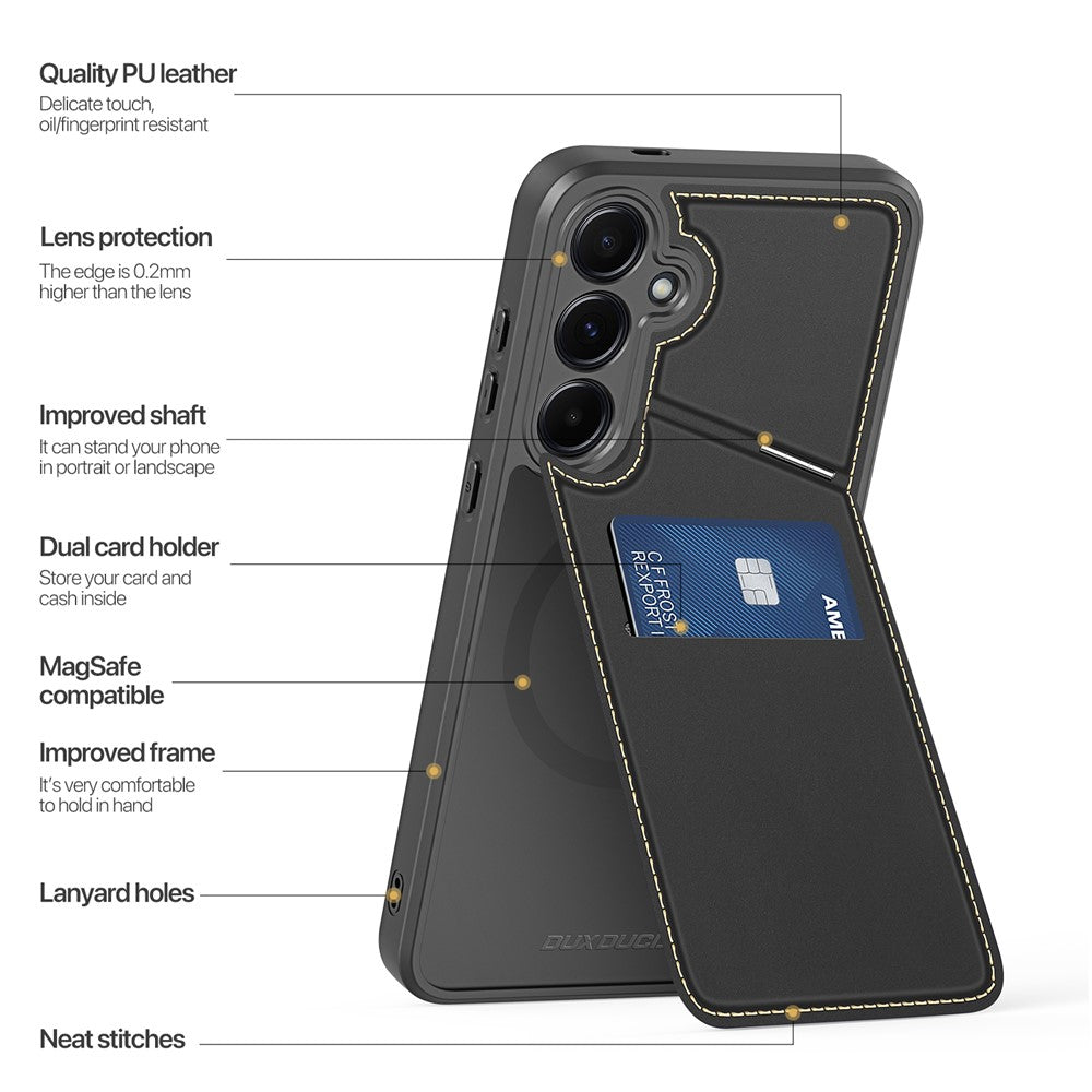 capa em pele premium com porta-cartões samsung s25