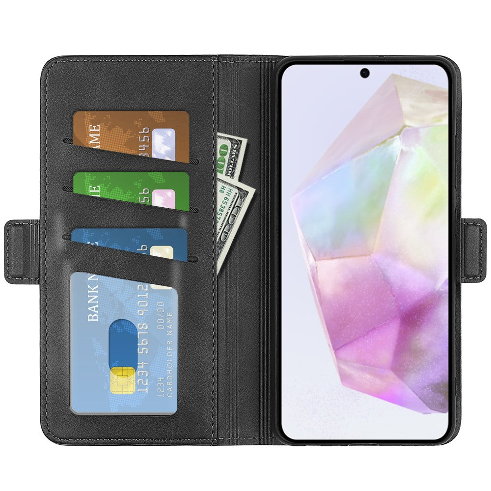capa calfwallet com suporte e fecho magnético