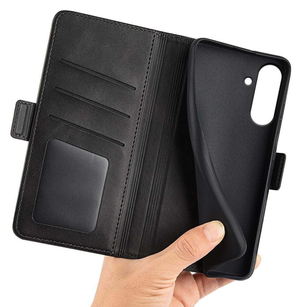 capa elegante em pele sintética para samsung a56 5g