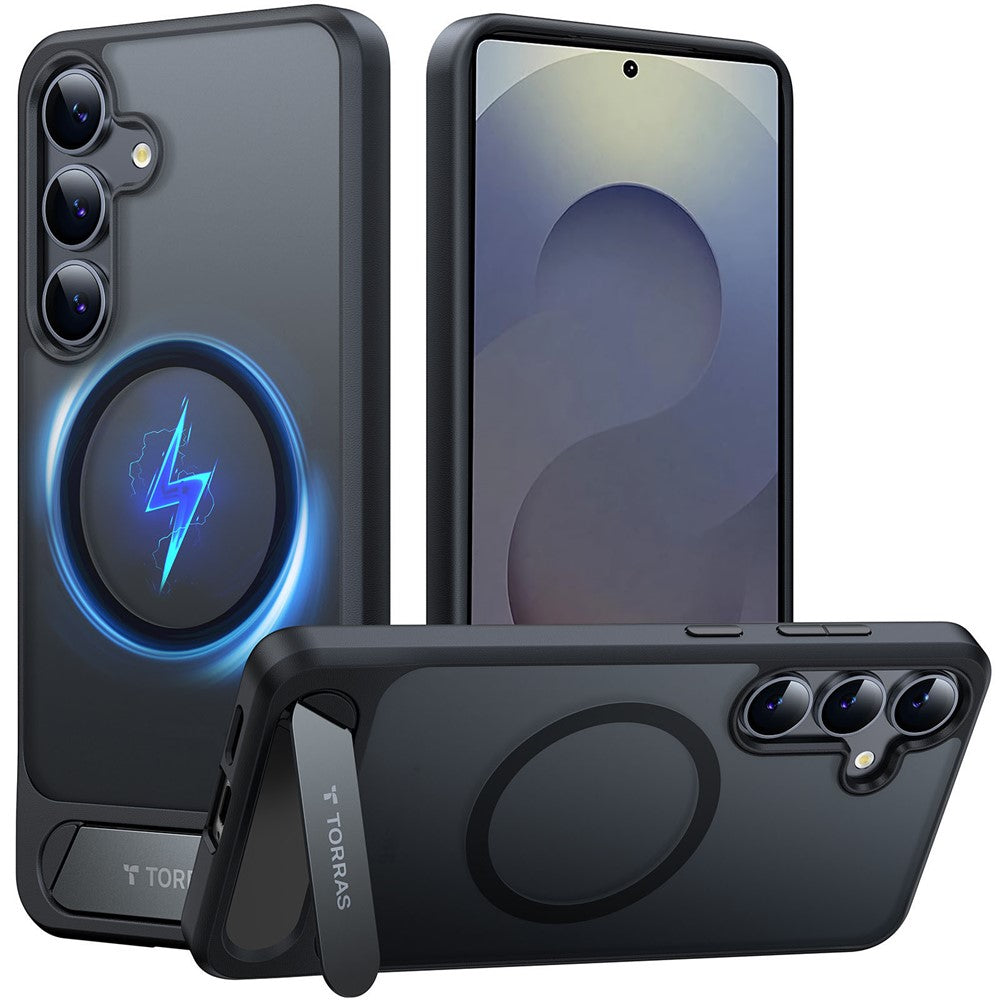 capa transparente magnética torras kickstand para samsung s25