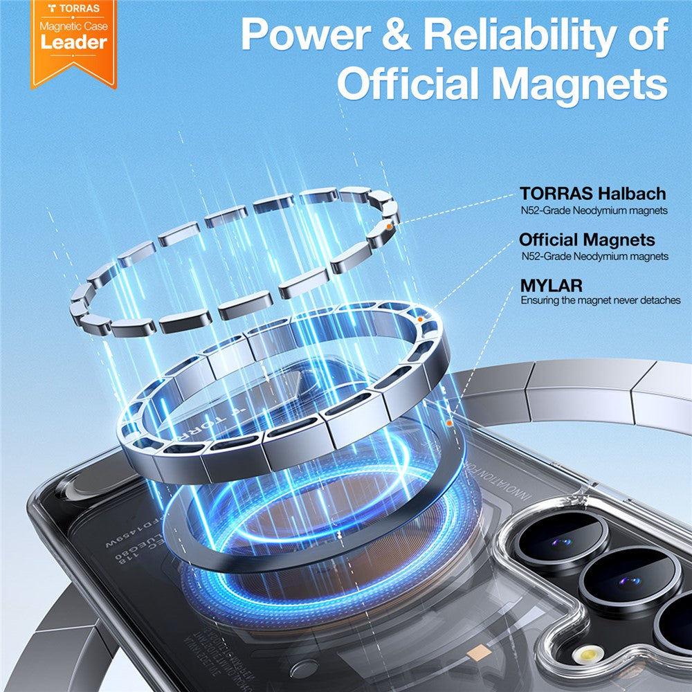 capa torras kickstand transparente magnética samsung s25