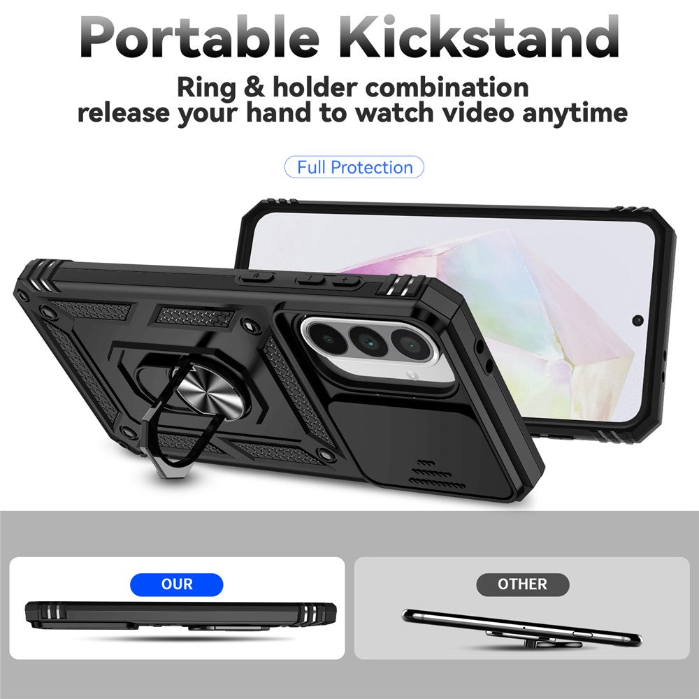 capa híbrida pc tpu com cobertura para câmara samsung