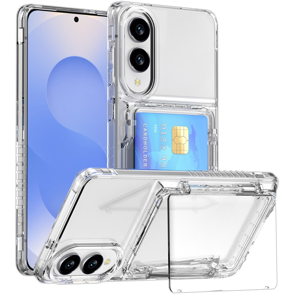 Capa Clear StandCard para Samsung S25 Edge