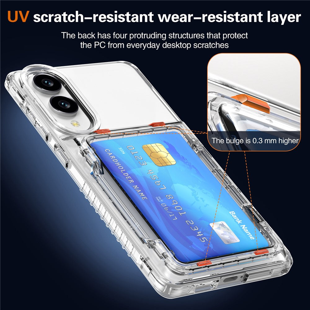 Capa Clear StandCard para Samsung S25 Edge