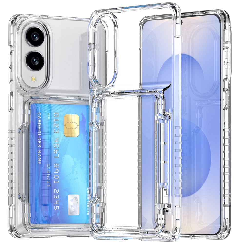 Capa Clear StandCard para Samsung S25 Edge