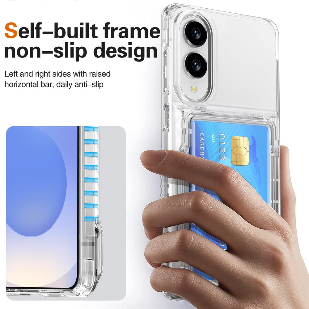 Capa Clear StandCard para Samsung S25 Edge