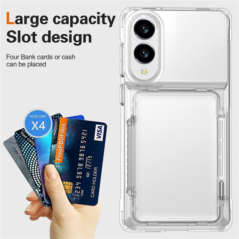 Capa Clear StandCard para Samsung S25 Edge