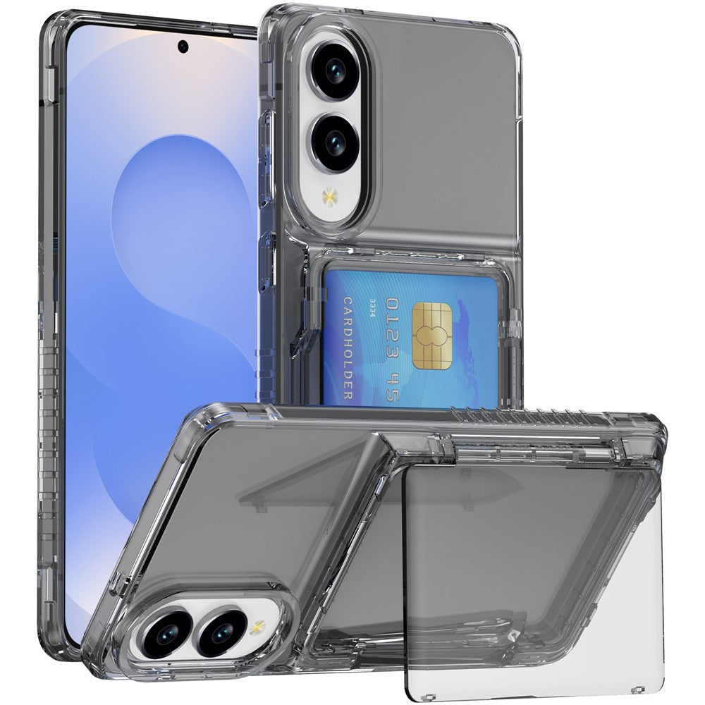 Capa Clear StandCard para Samsung S25 Edge