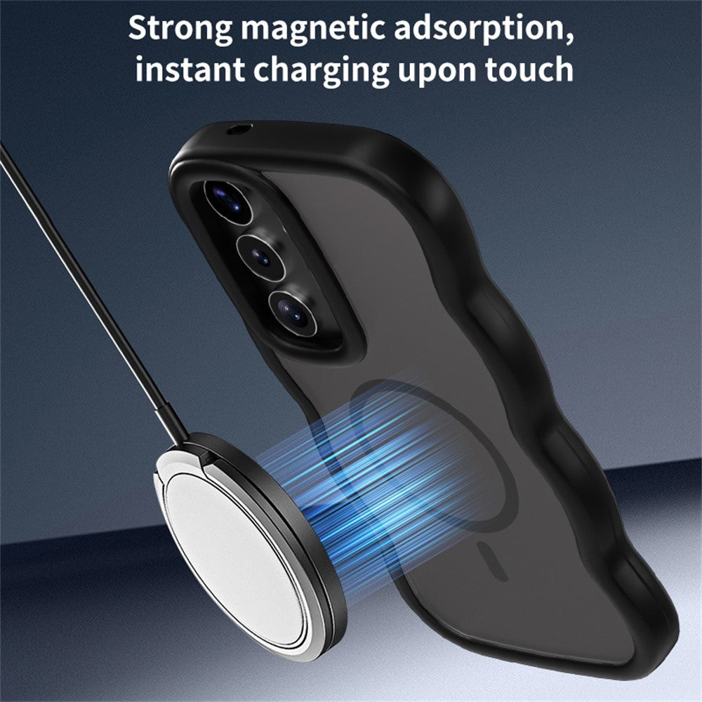 capa waveMag TPU PC com proteção magnética e textura soft