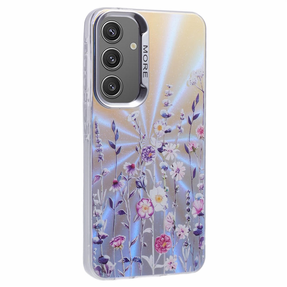 For Samsung Galaxy A16 5G / A16 4G Case PC + TPU Protective Phone Cover Laser Flower Pattern -  .
