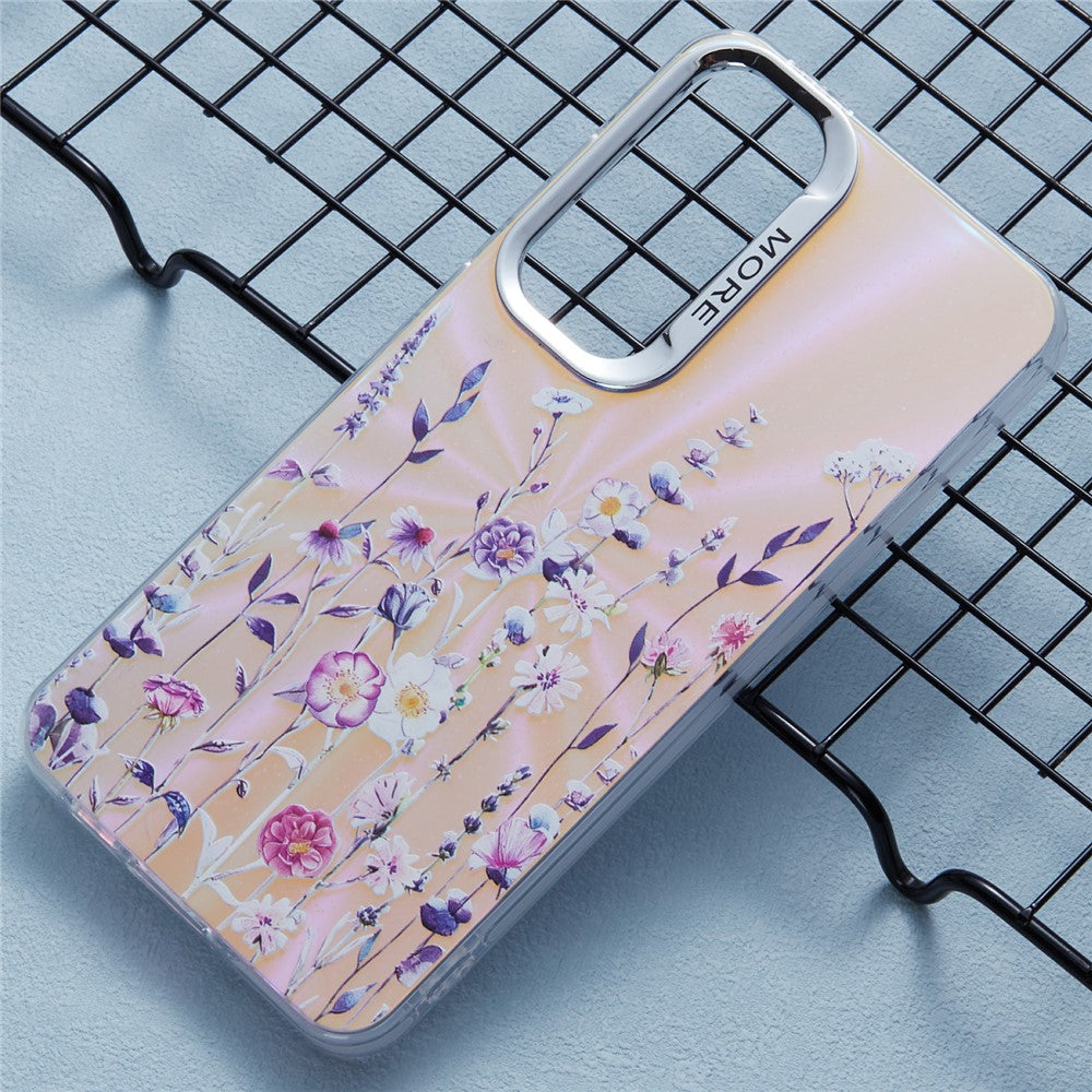 For Samsung Galaxy A16 5G / A16 4G Case PC + TPU Protective Phone Cover Laser Flower Pattern -  .