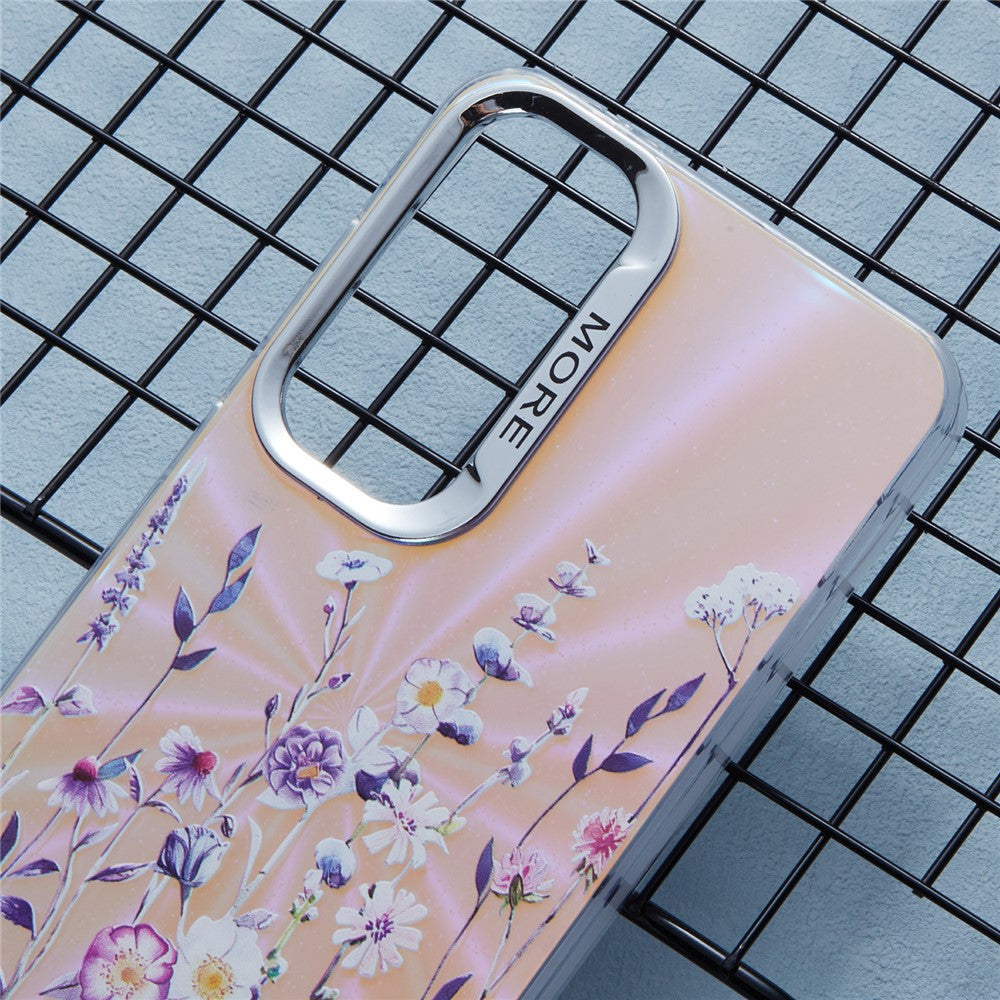 For Samsung Galaxy A16 5G / A16 4G Case PC + TPU Protective Phone Cover Laser Flower Pattern -  .