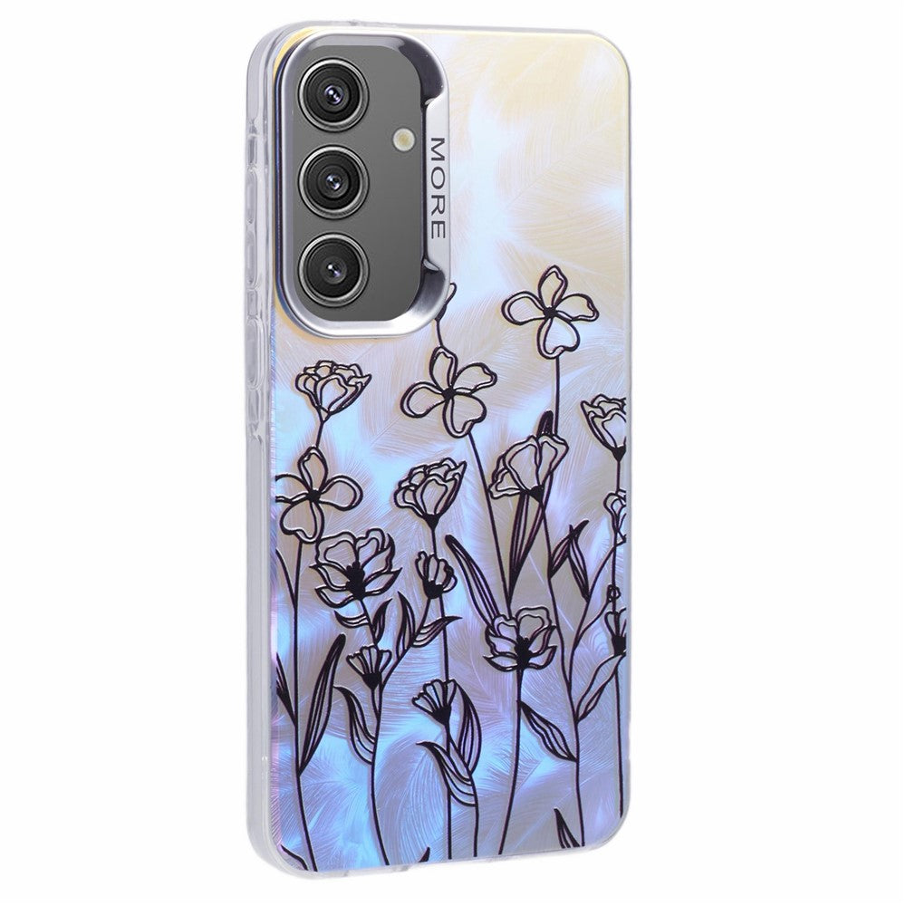 For Samsung Galaxy A16 5G / A16 4G Case PC + TPU Protective Phone Cover Laser Flower Pattern -  .