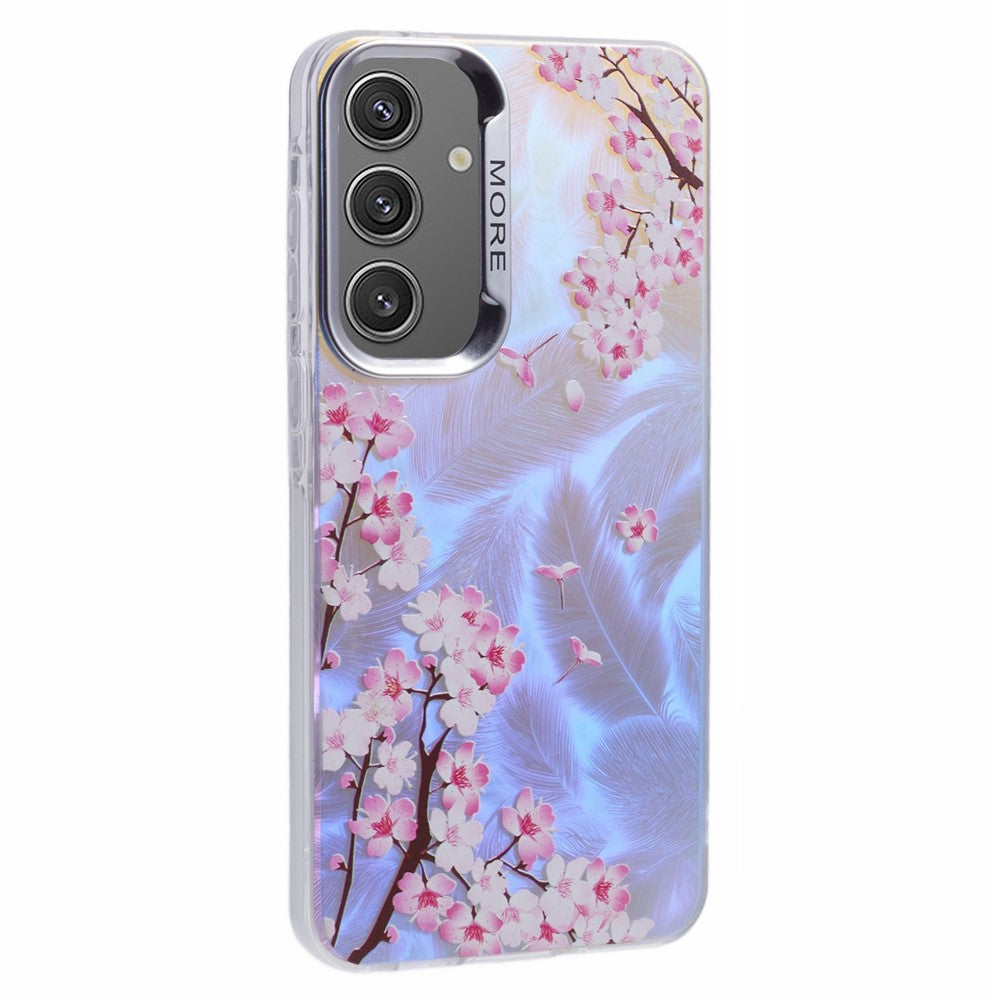 For Samsung Galaxy A16 5G / A16 4G Case PC + TPU Protective Phone Cover Laser Flower Pattern -  .