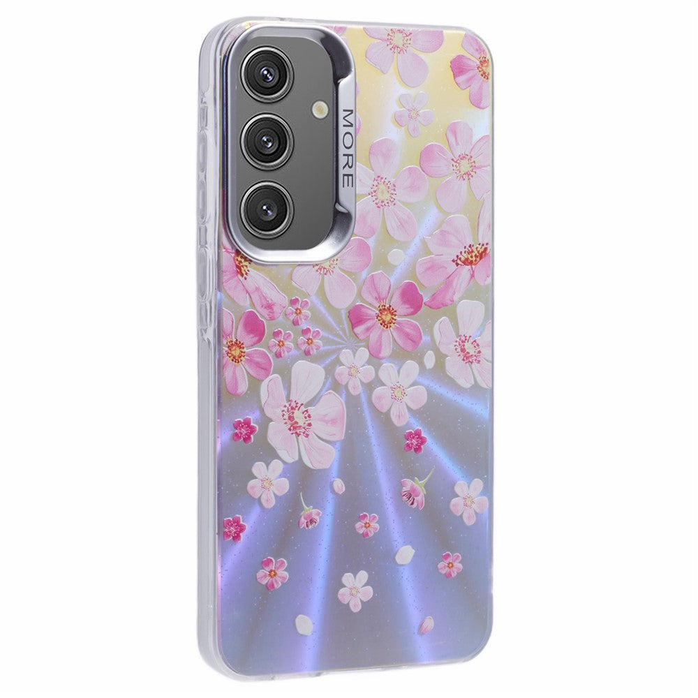 For Samsung Galaxy A16 5G / A16 4G Case PC + TPU Protective Phone Cover Laser Flower Pattern -  .