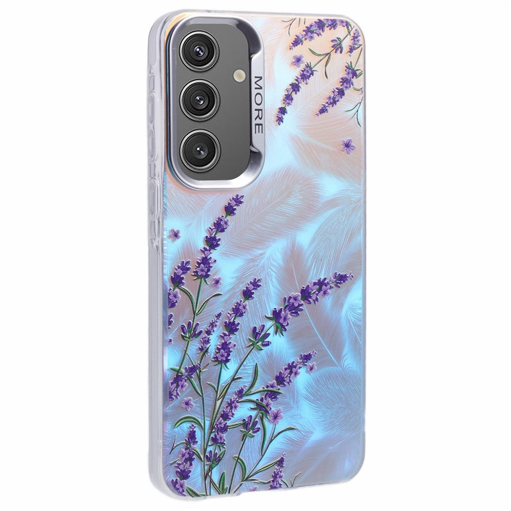 For Samsung Galaxy A16 5G / A16 4G Case PC + TPU Protective Phone Cover Laser Flower Pattern -  .