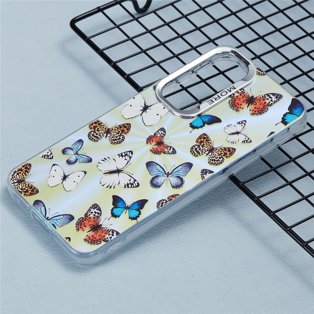 For Samsung Galaxy A16 5G / A16 4G Case Laser TPU+PC Phone Cover Electroplating Butterfly Pattern -  .