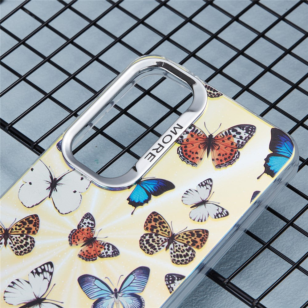 For Samsung Galaxy A16 5G / A16 4G Case Laser TPU+PC Phone Cover Electroplating Butterfly Pattern -  .