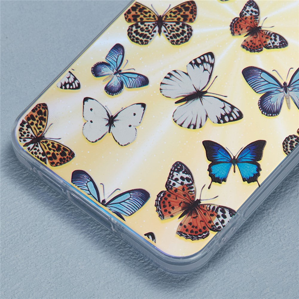 For Samsung Galaxy A16 5G / A16 4G Case Laser TPU+PC Phone Cover Electroplating Butterfly Pattern -  .