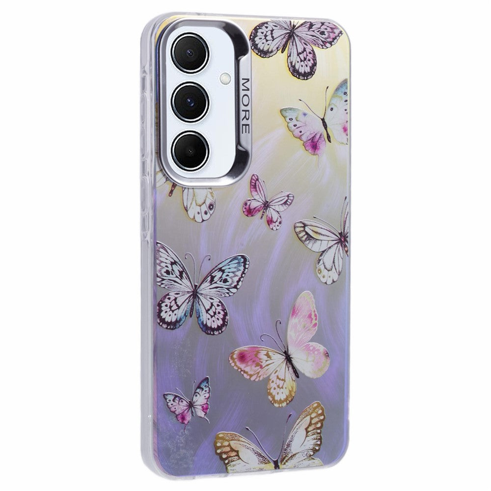 For Samsung Galaxy A16 5G / A16 4G Case Laser TPU+PC Phone Cover Electroplating Butterfly Pattern -  .