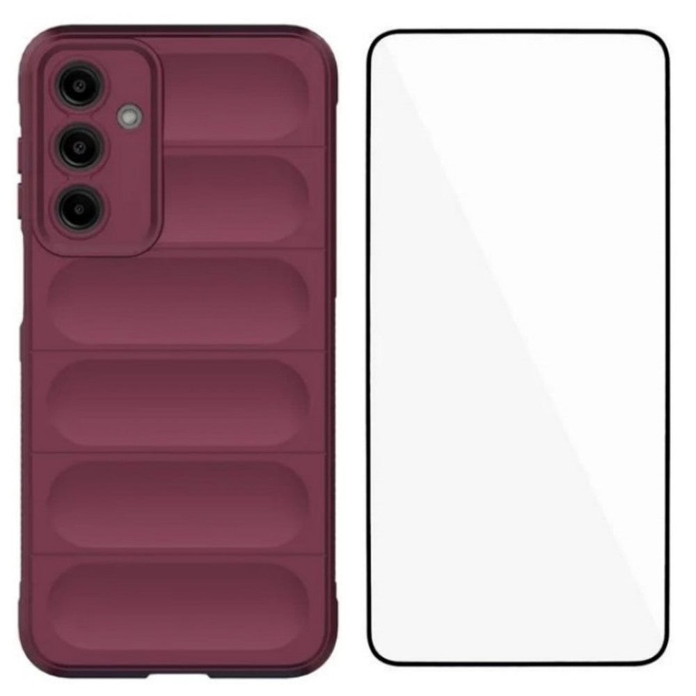 For Samsung Galaxy A16 4G / Galaxy A16 5G TPU Case WANLONFENG HD Series Anti Slip Phone Cover with Tempered Glass -  .