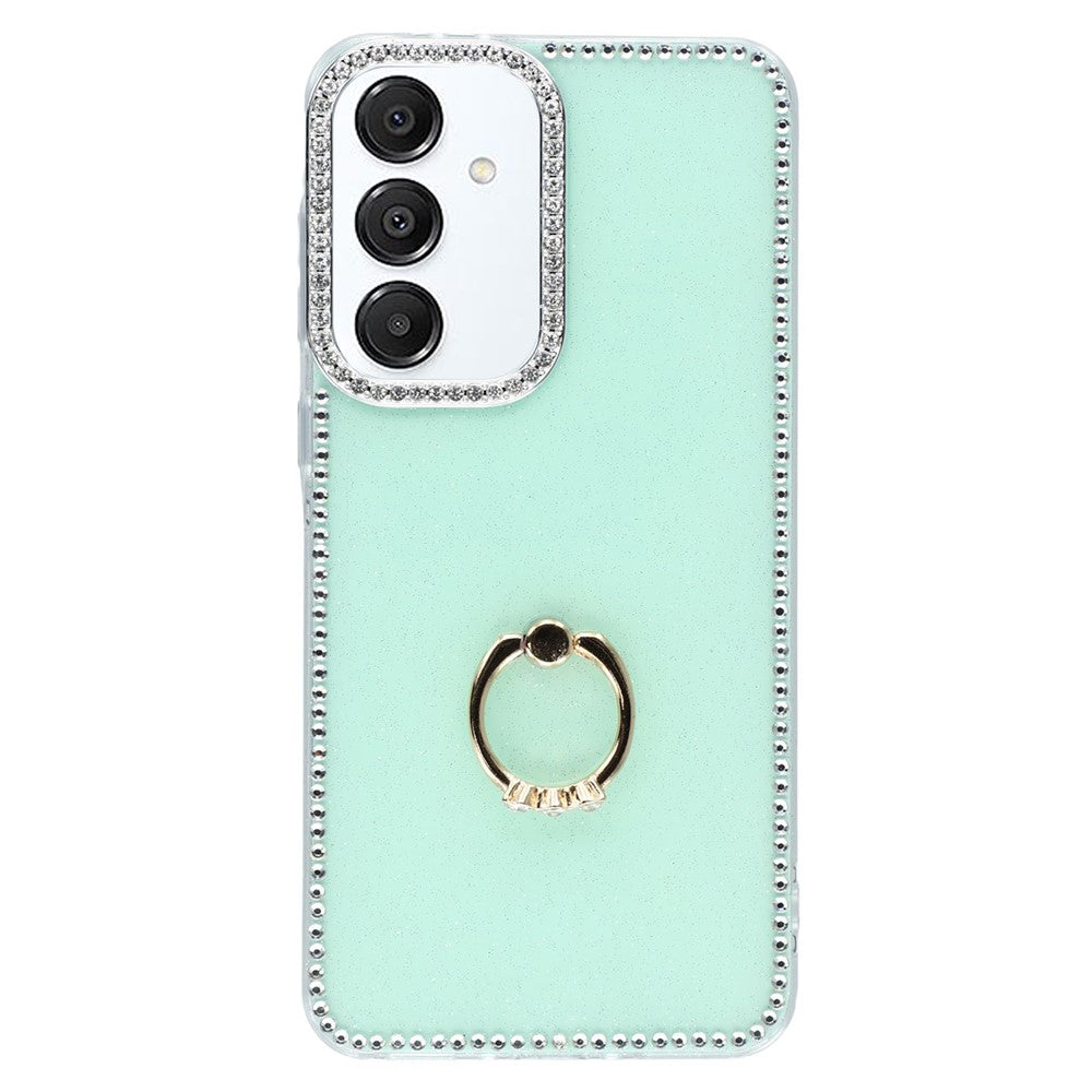 For Samsung Galaxy A16 5G / 4G Case with Ring Kickstand Rhinestone Edge TPU + PC IMD Phone Cover -  .