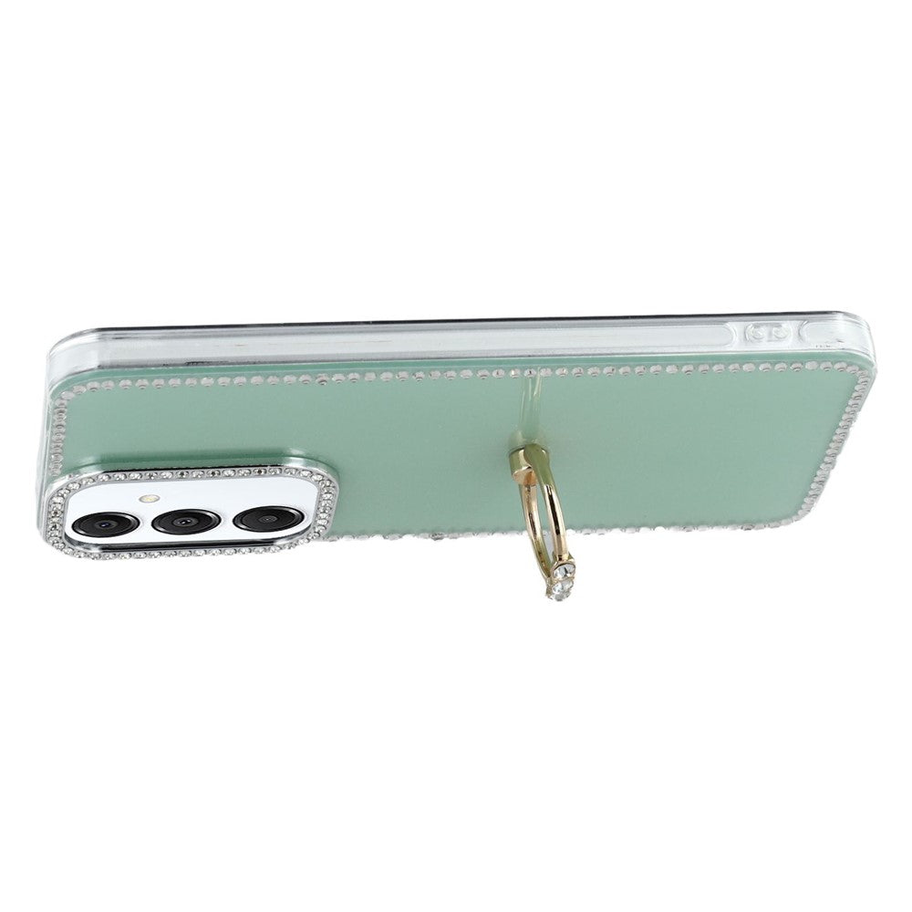 For Samsung Galaxy A16 5G / 4G Case with Ring Kickstand Rhinestone Edge TPU + PC IMD Phone Cover -  .